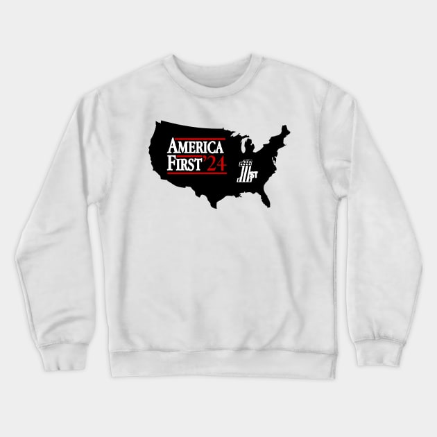 America First 2024 Crewneck Sweatshirt by Pastime Pros